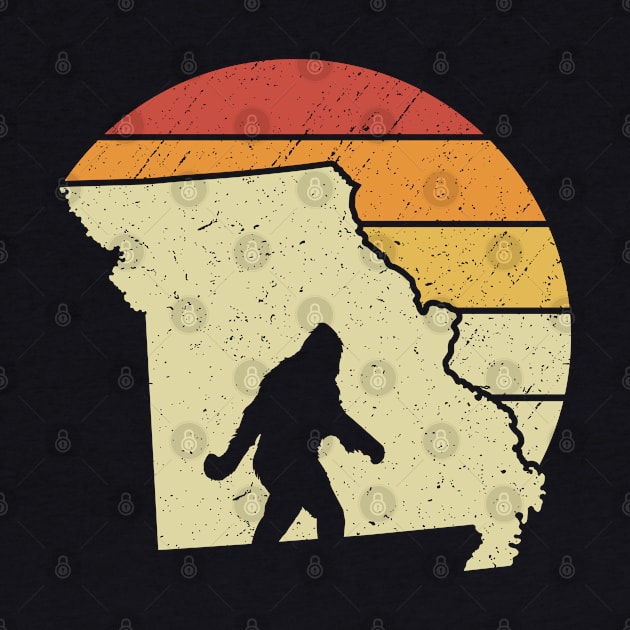 Arkansas Bigfoot Retro Sunset by Tesszero